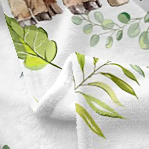 Vista 3 de Erosebridal Manta Rústica de Vaca para Cama de Bebé 30x40, Manta Retro de Cuero de Vaca para Niños, Niños y Niñas, Manta de Franela de Vaca