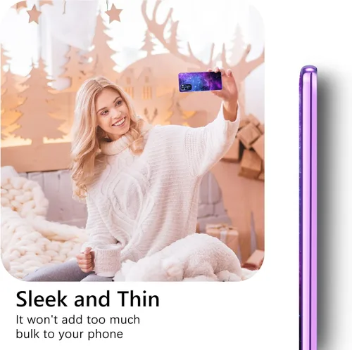 Vista 7 de GUAGUA Funda compatible con Motorola Moto G Stylus 5G 2022 de 6.8 pulgadas, que brilla en la oscuridad, nebulosa espacial, delgada, antiarañazos