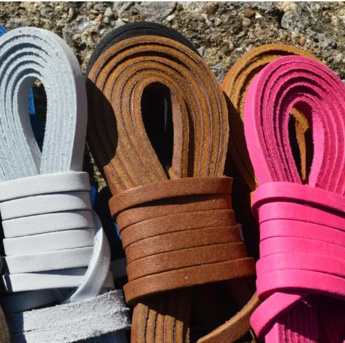 Vista 6 de TOFL Correas de cuero para manualidades y cordones de béisbol 2 piezas de 72 pulgadas de largo x 1/4 pulgadas de ancho x 1/8 pulgadas de grosor