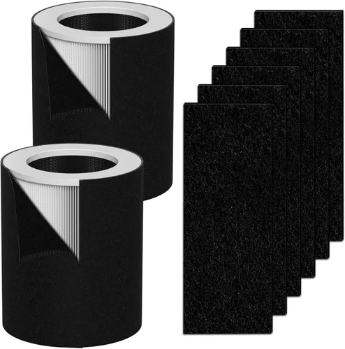 Vista 8 de HP670 Juego de filtros HEPA de repuesto compatibles con filtro de torre grande Hunter HP670, número de pieza H-HF670-VP, 1 HEPA + 4 carbón activado