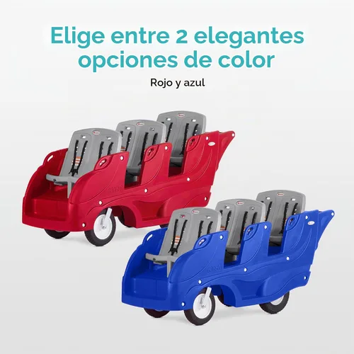 Vista 9 de Gaggle Parade - Cochecito para 6 pasajeros, color rojo