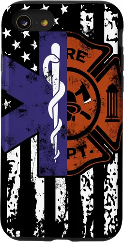 Vista 18 de EMT Firefighter Fire Rescue EMT - Funda de regalo con bandera americana para iPhone 17