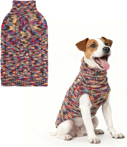 Vista 35 de BEAUTYZOO Suéteres de perro para perros pequeños, ropa de punto con agujero Pompones beige