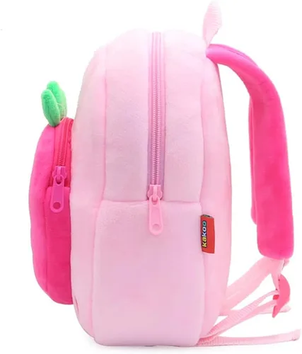 Vista 4 de Mochila para niños y niñas, bonita bolsa de felpa suave para niños pequeños de dibujos animados de animales pequeños, mini mochila pequeña