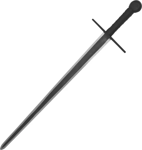 Vista 23 de Medieval Warrior Knights Templar Long Sword with Sheath Steel Guard, Leather Wrapped Handle
