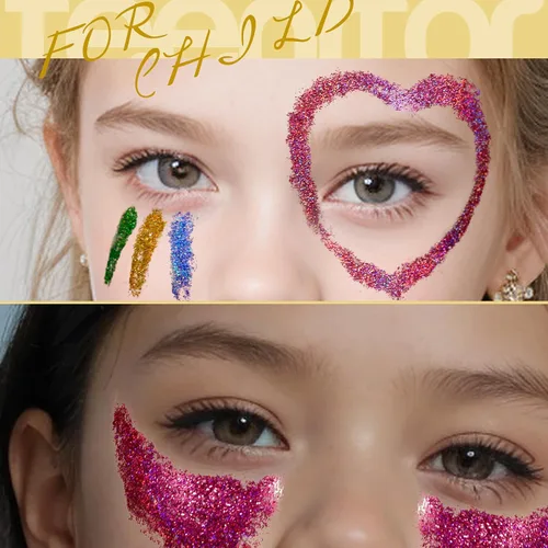 Vista 4 de Teenitor Gel de Purpurina para Cara y Cuerpo, Gel de Purpurina para Maquillaje y Festival, 12 Colores de Gel de Purpurina para Cara y Cuerpo, Gel