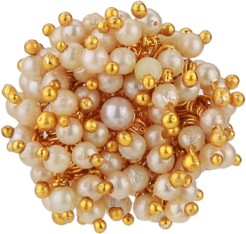 Vista 8 de Efulgenz Rakhi Gifts for Sister Indian Bollywood Faux Pearl Beads Bridal Choker Necklace Earrings Bracelet Bangles Ring Jewelry Set Raksha Bandhan