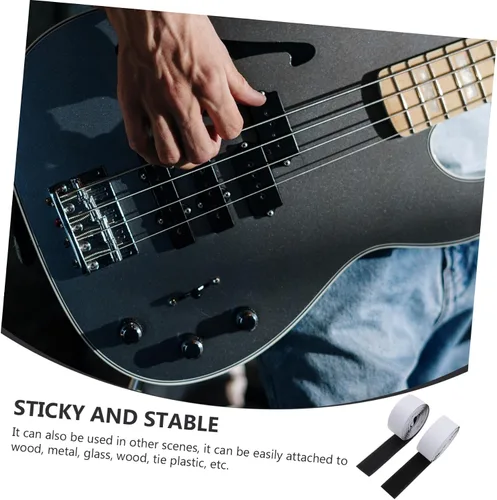 Vista 6 de Pegatinas de pedal de efector, cinta de pedal de guitarra, cinta de pedal de guitarra, sujetadores de efectos de guitarra metálica, accesorios