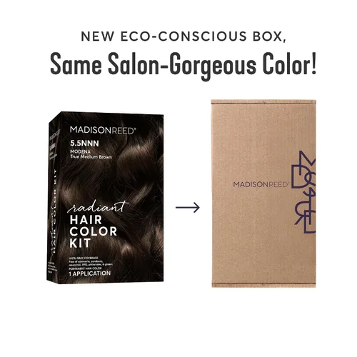 Vista 6 de Madison Reed - Kit de tinte radiante para el cabello, tinte permanente para el cabello, 100 % cobertura de canas, sin amoníaco, castaño Módena
