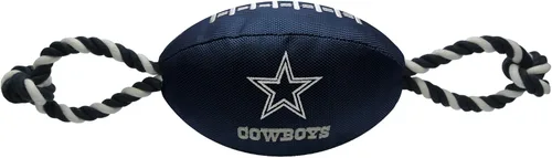 Vista 22 de Juguetes de fútbol NFL Arizona Cardinals para perros de Pets First, materiales de nylon de alta calidad, fuertes cuerdas de tracción, silbato