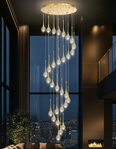 Vista 13 de Lámparas colgantes modernas para isla de cocina, LED, regulable, cristal glamuroso, iluminación colgante de techo para comedor, pasillo, dormitorio