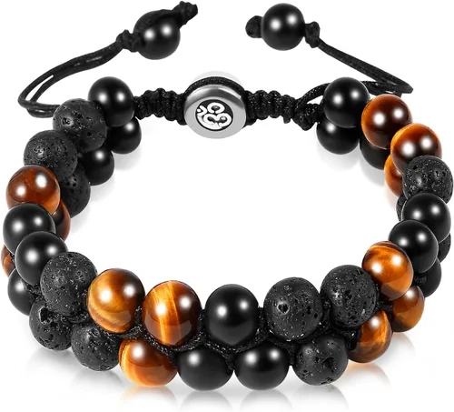 Vista 16 de Triple Protection Bracelet - for Protect & Balance - Energy Crystal Handmade Bracelets for Men Women