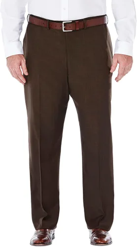 Vista 13 de Haggar E-CLO Repreve Stria - Pantalón de vestir con frente plano para hombre Negro