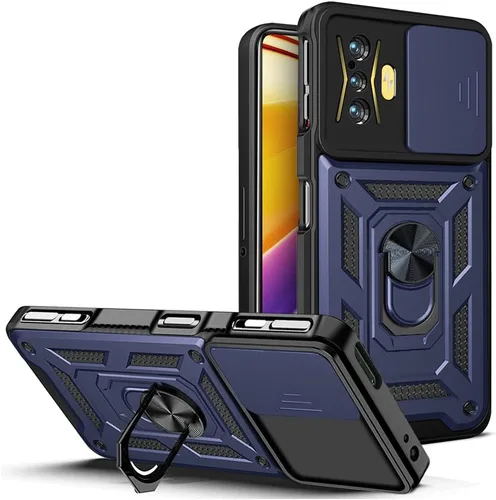 Vista 46 de Compatible con Tecno Camon 18P Bracket Shell, Slide Camera Lens Cover Case Azul