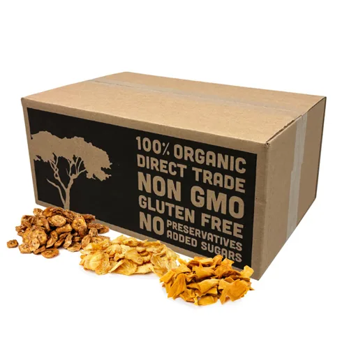 Vista 11 de Mavuno Harvest Paquete variado de frutas secas orgánicas, mango seco, papaya, piña, plátano, yaca y mezcla tropical, saludable, vegano, sin azúcar