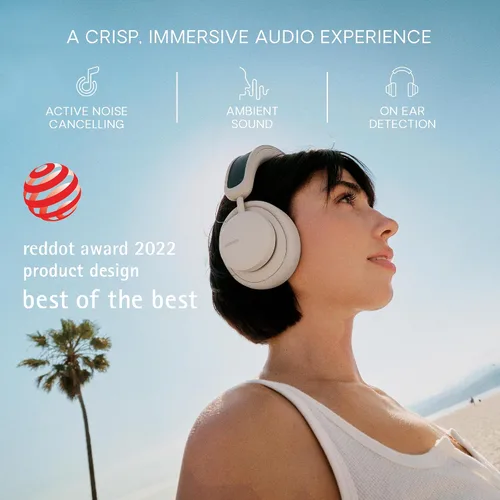 Vista 3 de Urbanista Powerfoyle - Auriculares con cancelación activa de ruido con energía solar y tiempo de reproducción infinito, auriculares inalámbricos