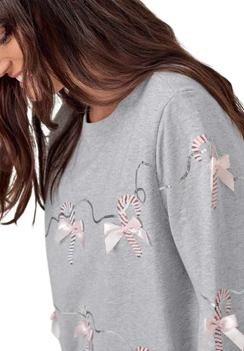 Vista 4 de ellos Sudadera de caña de caramelo para mujer, talla grande