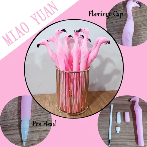 Vista 4 de 20 bolígrafos de gel de flamenco rosa, regalo único para mujeres, compañeros de trabajo y anfitrionas, bolígrafos de escritura elegantes