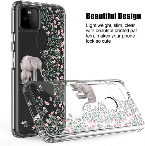 Vista 3 de Funda transparente para Google Pixel 5a con 5G (6.34 pulgadas, 2021) [Elefante]