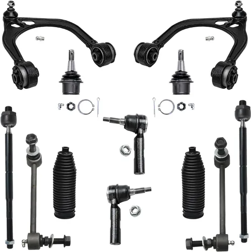 Vista 25 de Detroit Axle - Kit de extremo de 12 piezas para Ford Explorer Mercury Mountaineer 1998-2001 1999 2000, 2 brazos de control delanteros superiores