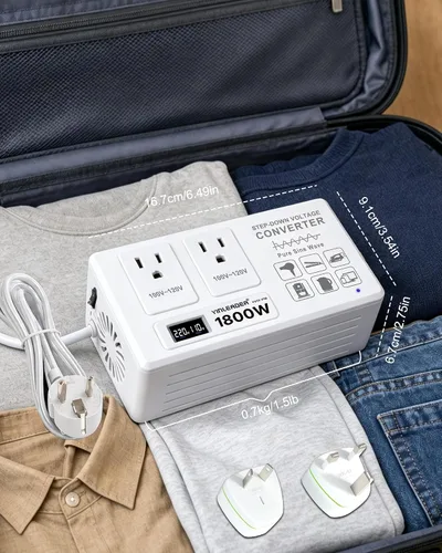 Vista 7 de Yinleader Transformador reductor 220V a 110V Convertidor de voltaje 1800W