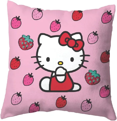 Vista 14 de Hello Kitty & Friends Badtz Maru Ropa de Cama Almohada Decorativa de Felpa Súper Suave, Talla Única, (Producto 100% Oficialmente Licenciado) por