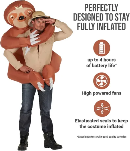 Vista 4 de Morph Inflatable Sloth Hugger Mugger Costume for Adults