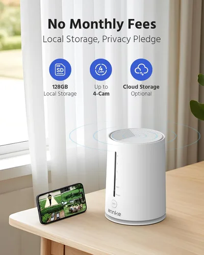 Vista 6 de ANNKE Cámaras de seguridad solar de 4MP inalámbricas para exteriores, sistema de cámara de seguridad para el hogar de 5MP con 4 cámaras, vista