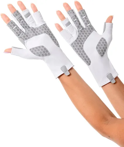 Vista 11 de Coolibar Guantes multideporte - Protección solar UPF 50+ - MaxShield Negro
