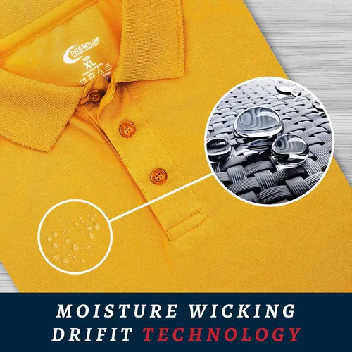 Vista 31 de Premium Wear - Camisetas tipo polo para hombre, con gran absorción de humedad