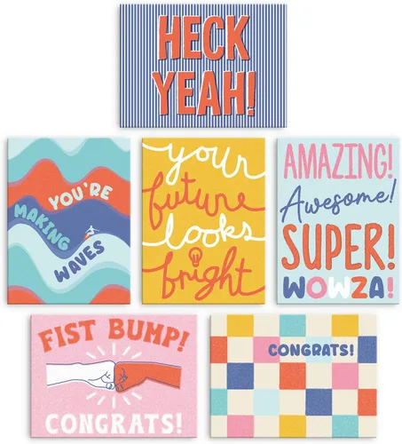 Vista 8 de Sweetzer & Orange S&O - Juego de 24 tarjetas inspiradoras coloridas con sobres, hojas de felicitación en blanco, caja surtida, notas de afirmación