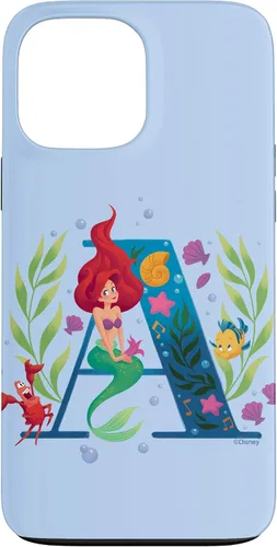 Vista 24 de Disney Carcasa para iPhone 17 con monograma de sirena y letra A para Ariel