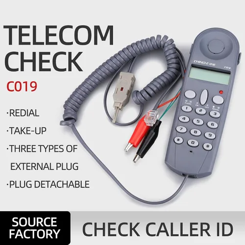 Vista 7 de Línea telefónica de control de telecomunicaciones Línea de control dedicada Máquina de línea de encuesta Chino-E C019 probador a cocodrilo Clip Set