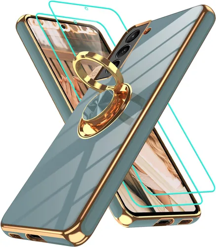Vista 176 de Funda para Motorola Moto G 5G 2024: Funda Moto G Play 5G 2024 con 2 piezas de protectores de pantalla, soporte de anillo de rotación de 360°