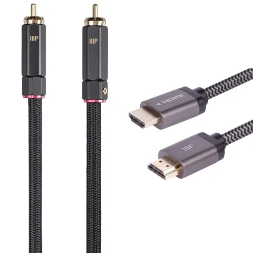 Vista 6 de Monoprice Onix Series - Cable coaxial digital para audio/video RCA para subwoofer (75 ohm, calificación CL2, RG-6/U), 91.50 cm, Negro