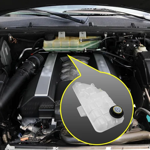 Vista 2 de 1635000349 Depósito de refrigerante con tapa y sensor Compatible con 1998-2005 Mercedes-Benz ML320, ML350, ML430, ML500, ML55 AMG V6 3.2L 3.7L / V8