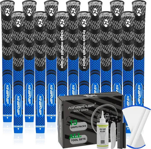 Vista 9 de Empuñaduras de golf híbridas premium (paquete de 13) – Empuñaduras de goma de alta tracción con retroalimentación mejorada Incluye 13 empuñaduras
