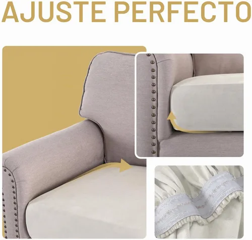 Vista 6 de H.VERSAILTEX Funda elástica de gamuza para sillón, fundas de cojín para sofá seccional, fundas de sofá para mascotas lavables