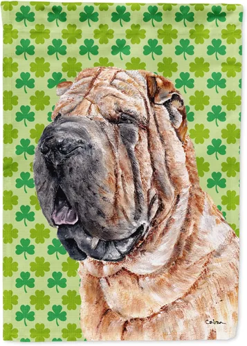 Vista 18 de Caroline's Treasures SS4442GF Affenpinscher Bandera de jardín con retrato de trébol del día de San Patricio para buzón, bandera decorativa