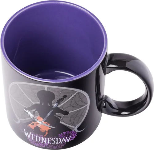 Vista 3 de Silver Buffalo Wednesday Addams Not Weird Everyone Else, taza de cerámica Miércoles no es raro