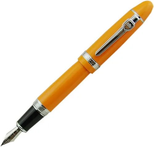 Vista 7 de Lanxivi Jinhao 159 - Pluma estilográfica color champán con ribete plateado y estuche