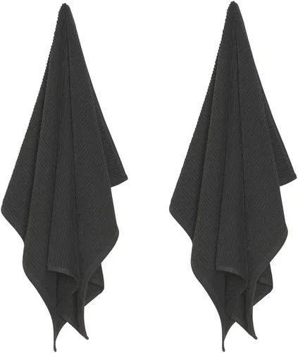 Vista 7 de Now Designs Ripple - Juego de 2 toallas de cocina, color negro