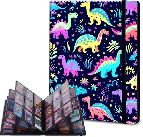 Vista 29 de Carpeta de tarjetas – Carpeta de 9 bolsillos para tarjetas intercambiables, carpeta de cuero de 360 bolsillos de carga lateral para MTG, TCG Bandera