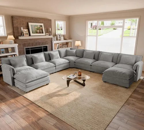 Vista 68 de ELUCHANG Sofá biplaza de 80 pulgadas, sofá modular modular de 2 asientos para sala de estar y apartamento, cómodo sofá tapizado de doble capa