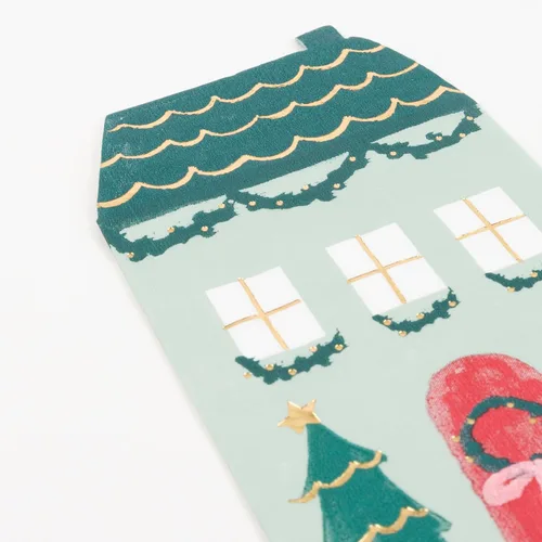 Vista 2 de Meri Meri Servilletas de Papel de Navidad (Paquete de 16), Papel Grueso y Absorbente de 3 Capas, Servilletas de Navidad con Forma Desechables