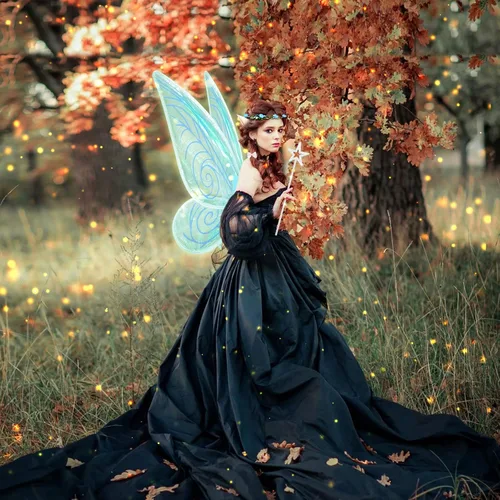 Vista 4 de 7PCS Fairy Wings Dress Up,Sparkling Sheer Wings Butterfly Fairy Halloween Costume Angel Wings for Kids Girls Women