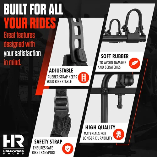 Vista 5 de Hollywood Racks SR1 - Soporte para neumáticos de repuesto para 2 bicicletas