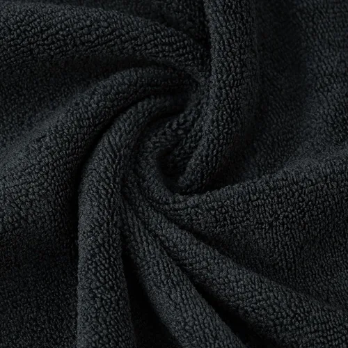 Vista 4 de POLYTE Toalla Profesional de Secado Rápido sin Pelusas de Microfibra para Secar Cabello de Salón, 20 x 40 pulgadas, Paquete de 2 Negro