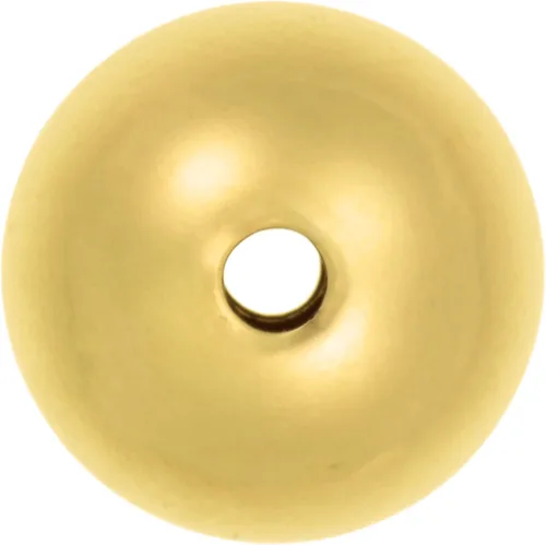 Vista 2 de uGems Cuenta redonda de 0.472 in relleno de oro de 14 quilates, agujero grande de 0.098 in, componente de joyería sin costuras, 1 pieza, ideal