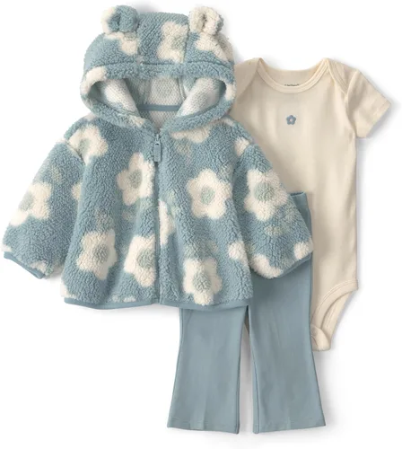 Vista 17 de Carter's Conjunto de pantalón de 3 piezas para bebé niña Floral verde
